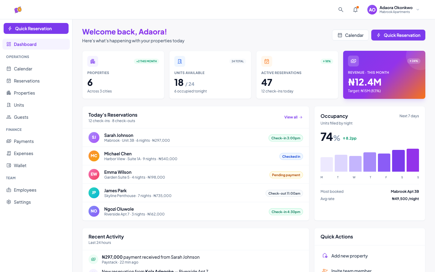 Host Dashboard